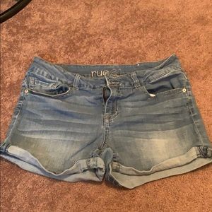 Light denim shorts
